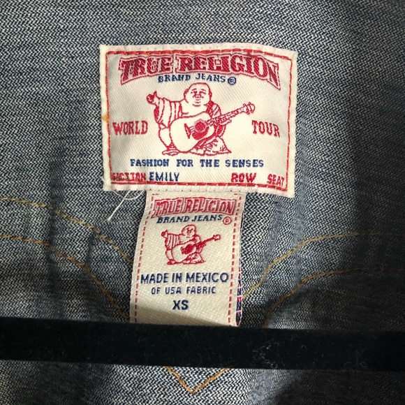 True Religion Dark Blue Denim Jacket XS - Picture 2 of 6